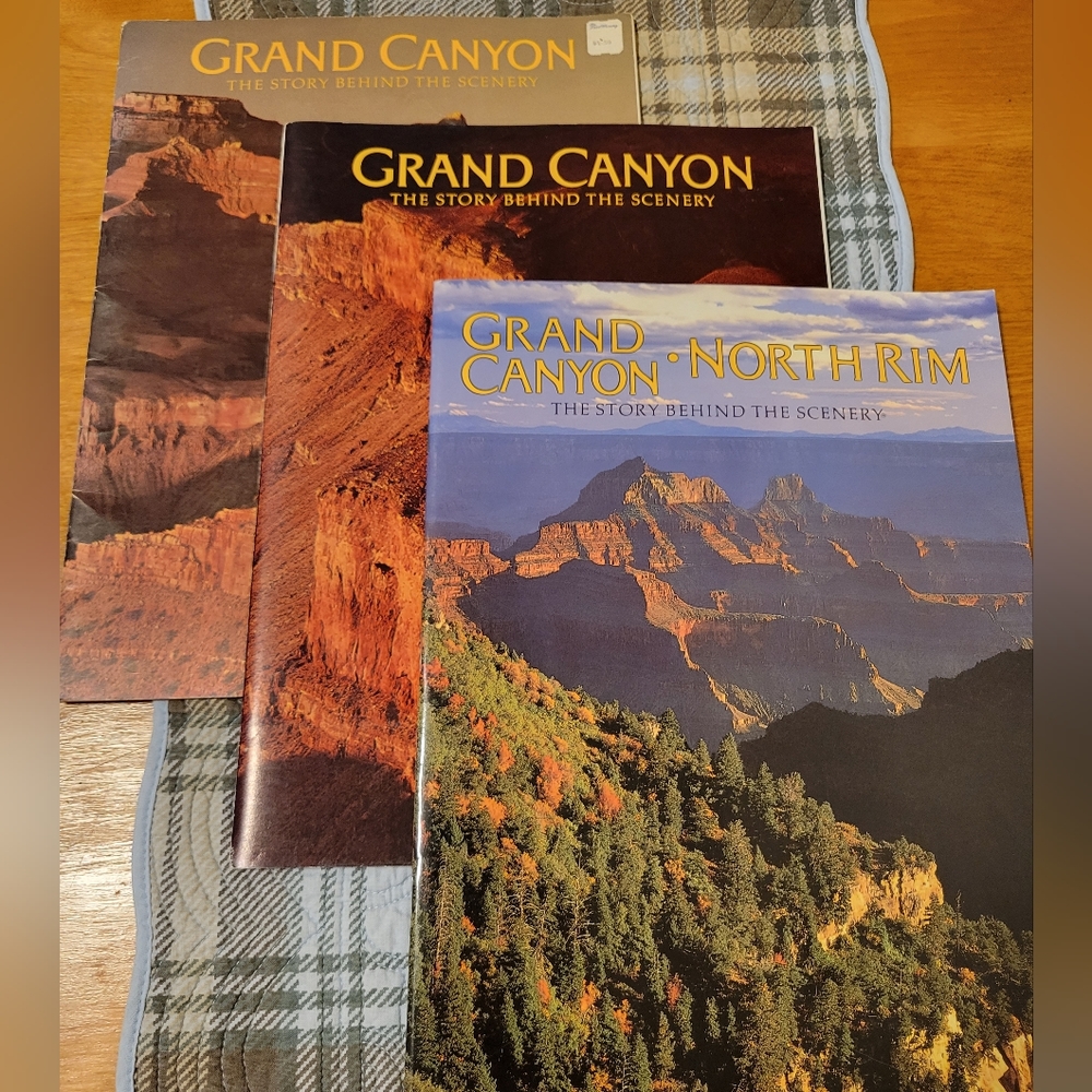 3 Vintage 80's Grand Canyon U.S. Guide Books